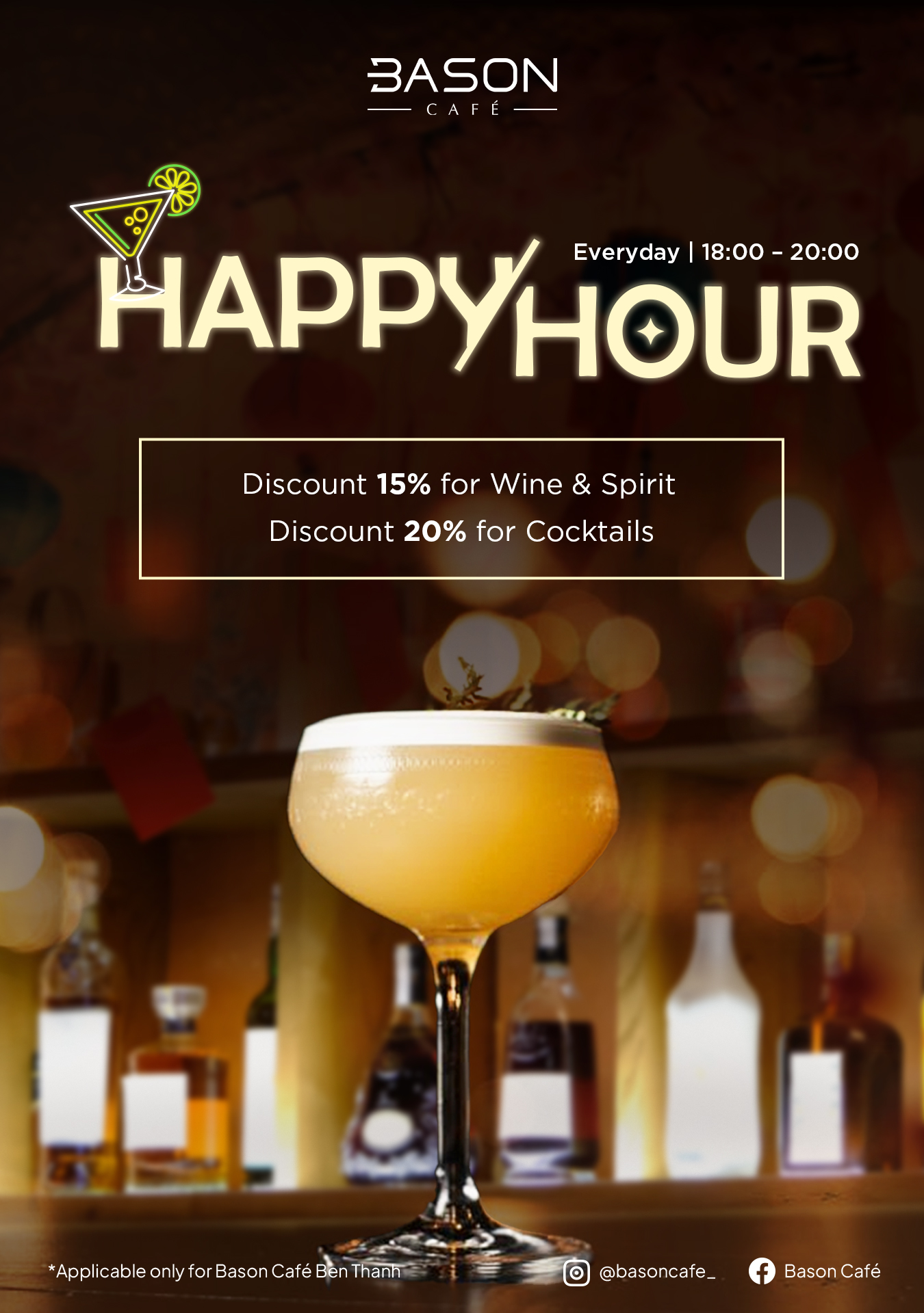 Bason Bason Café - Happy Hours - Enjoy Up To 20% - Dịch vụ sảnh tiệc ...