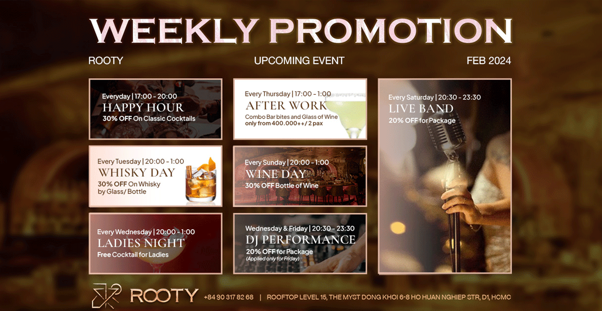 Rooty Bar – Weekly Special Promotion