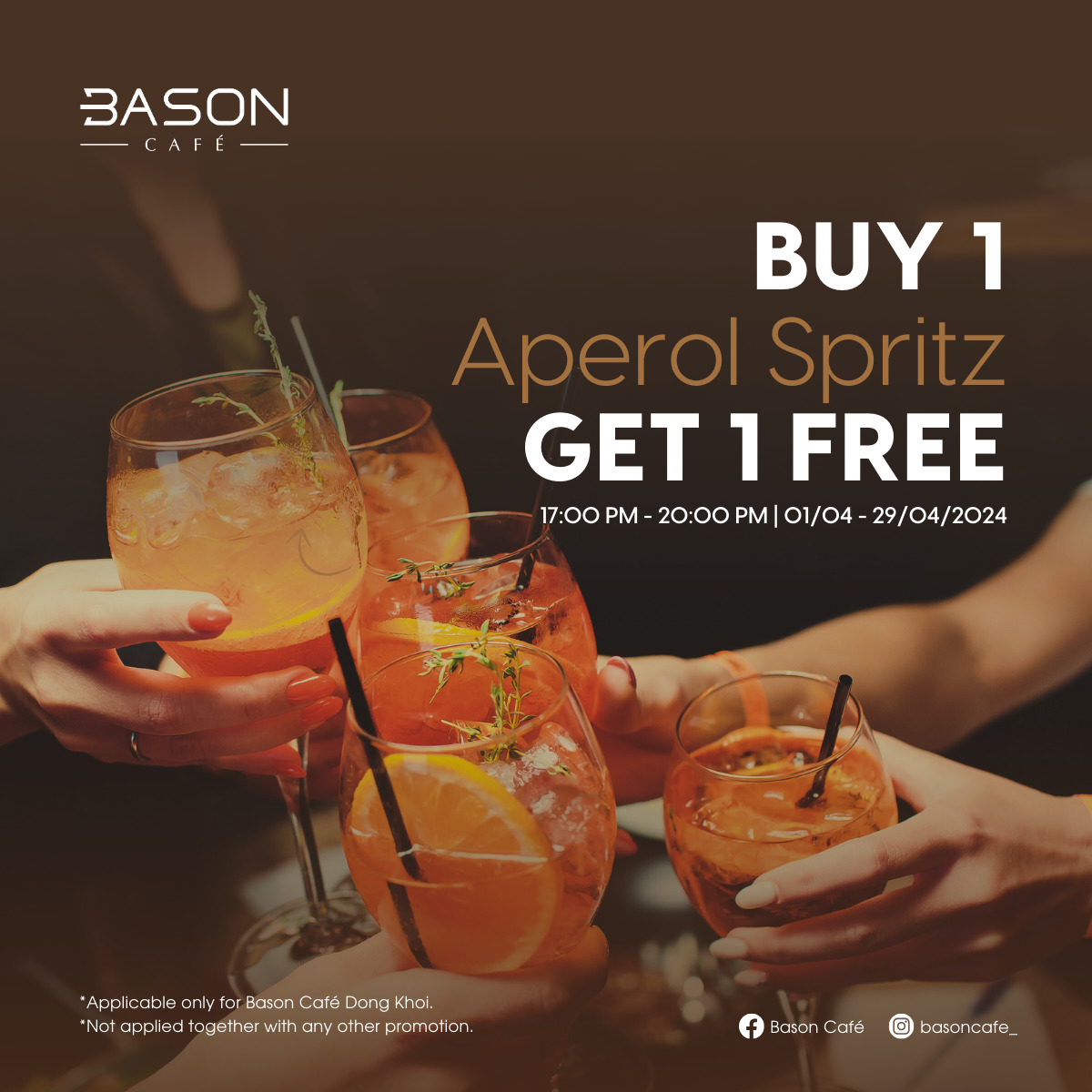 BASON CAFÉ – Buy 1 Aperol Spritz Get 1 Free