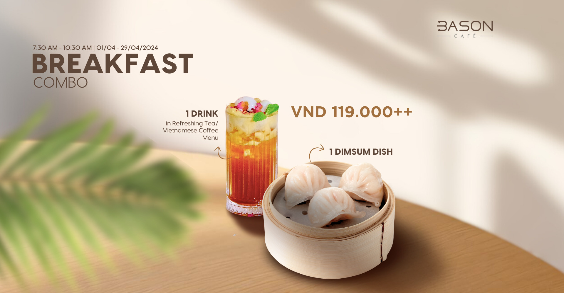 Bason BASON CAFÉ – Breakfast Combo - Dịch vụ sảnh tiệc Silverland Group