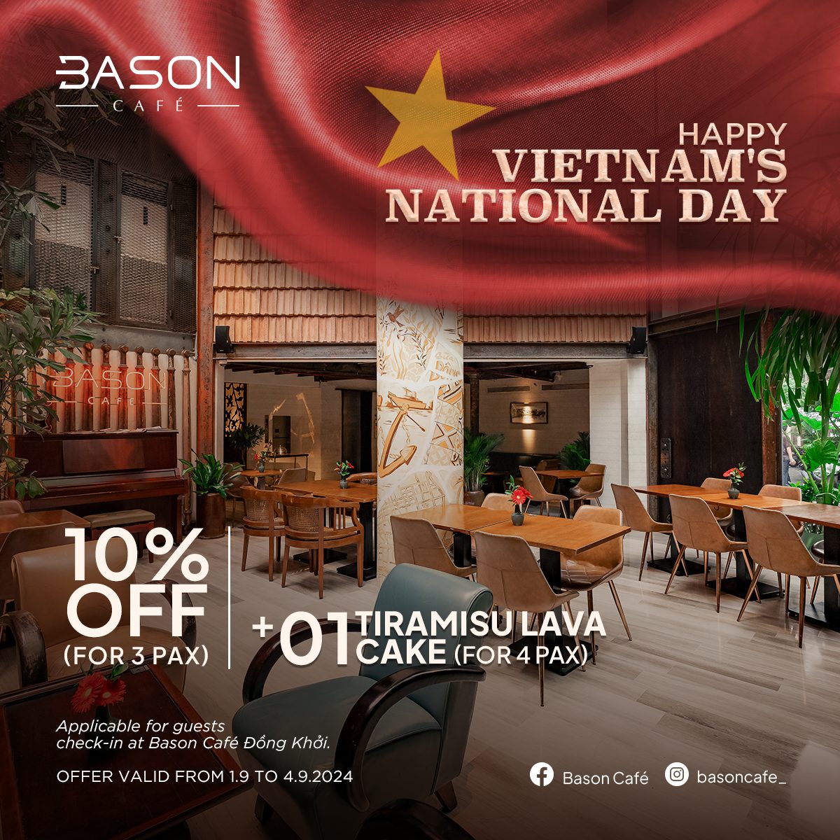 BASON CAFÉ – Điểm Hẹn Lý Tưởng Dịp Lễ 2/9 Giữa Trung Tâm Quận 1!