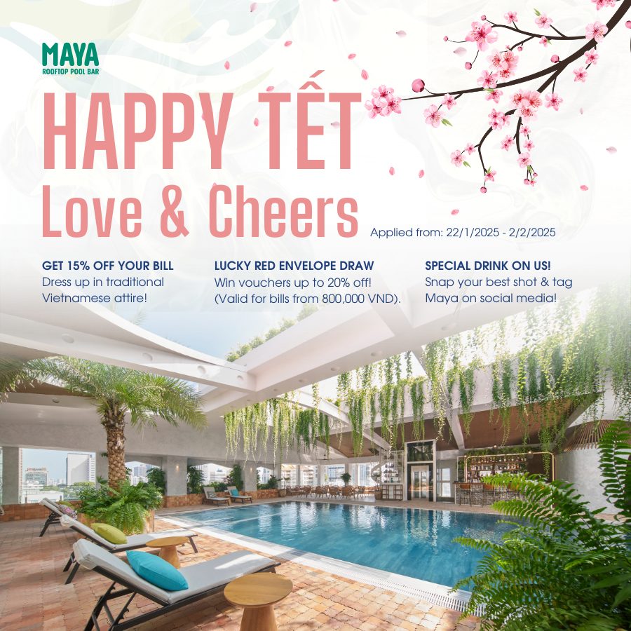 MAYA ROOFTOP POOL BAR – YOUR IDEAL TẾT RETREAT